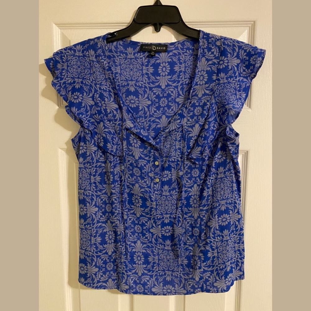 Cute Blue Breezy Blouse
